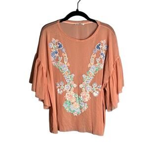 Zara’s Medium Tulle Embroidered Top